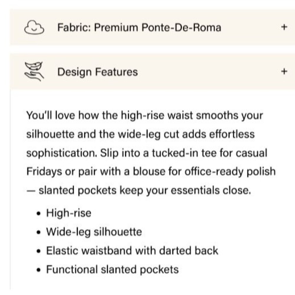 OGL Ponte-De-Roma High Rise Wide Leg Trouser with Pockets Navy Size 2XL - Picture 8 of 8